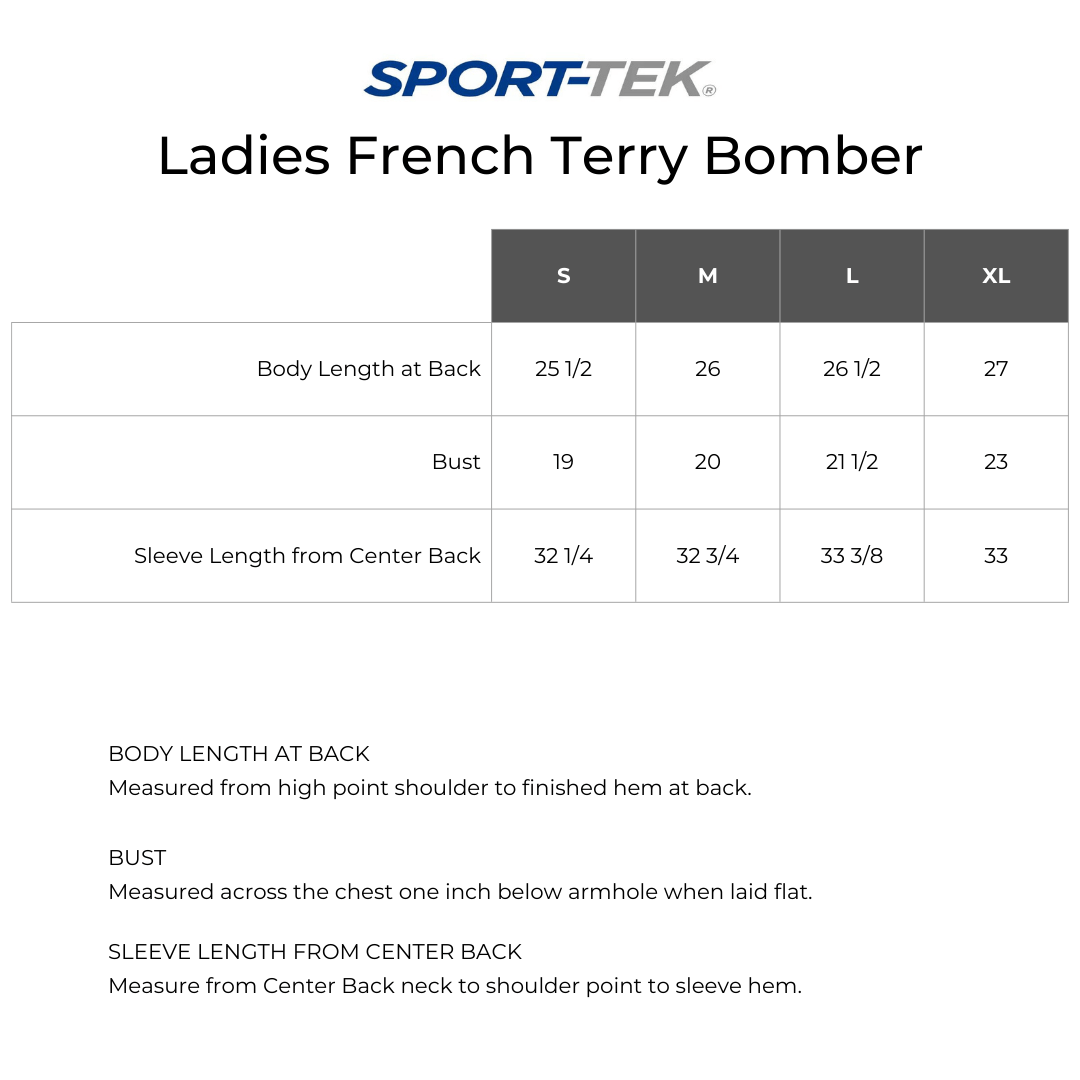 Ladies French Terry Bomber
