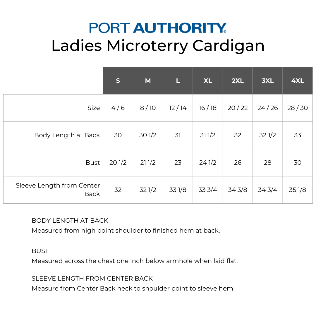 Ladies Microterry Cardigan